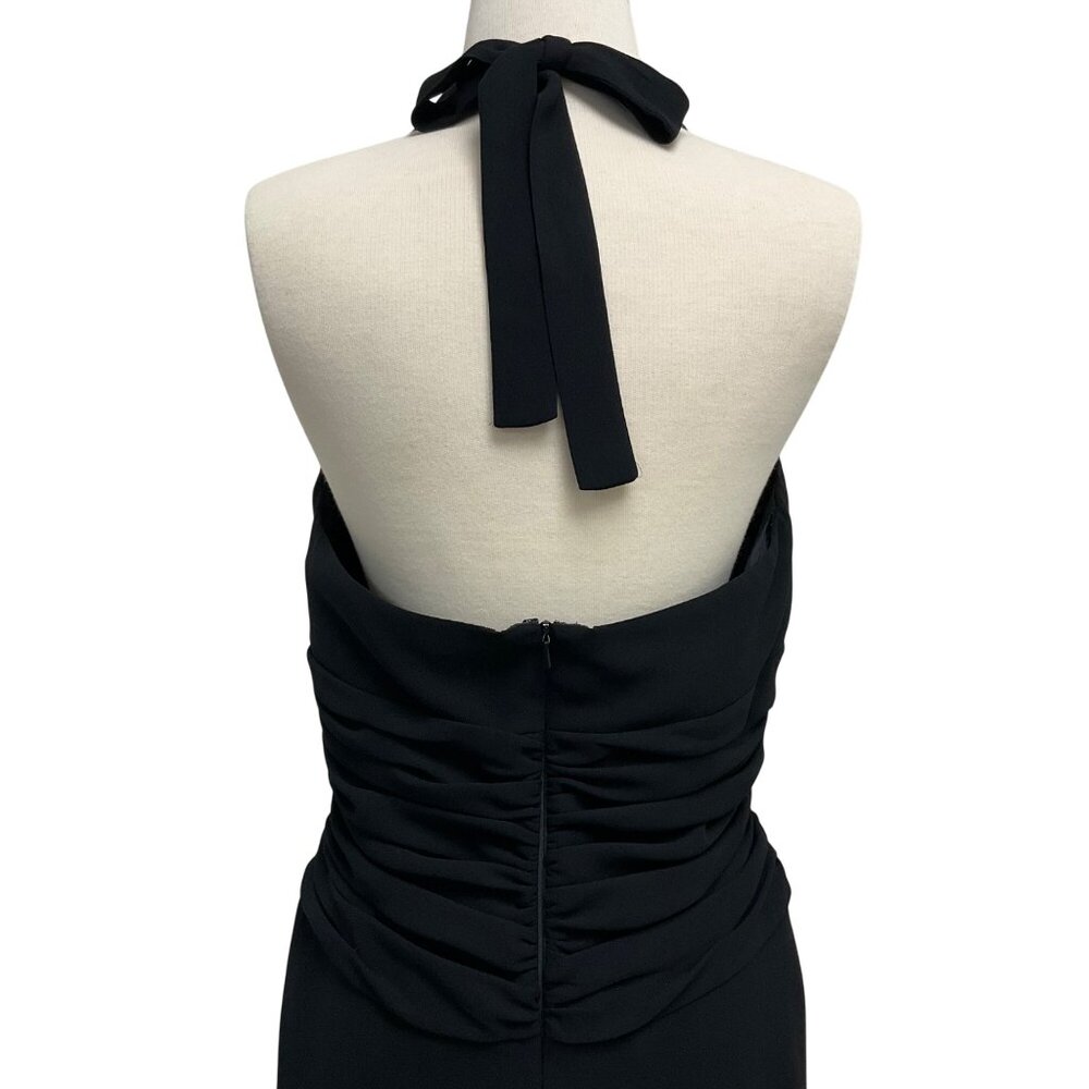 Jones Wear Black Halter Backless Knee Length Womens Size 10 Dress LBD Formal - Picture 5 of 14